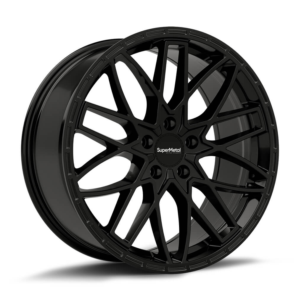 Supermetal Vane Alloy Wheel 20" x 8" ET55 Gloss Black