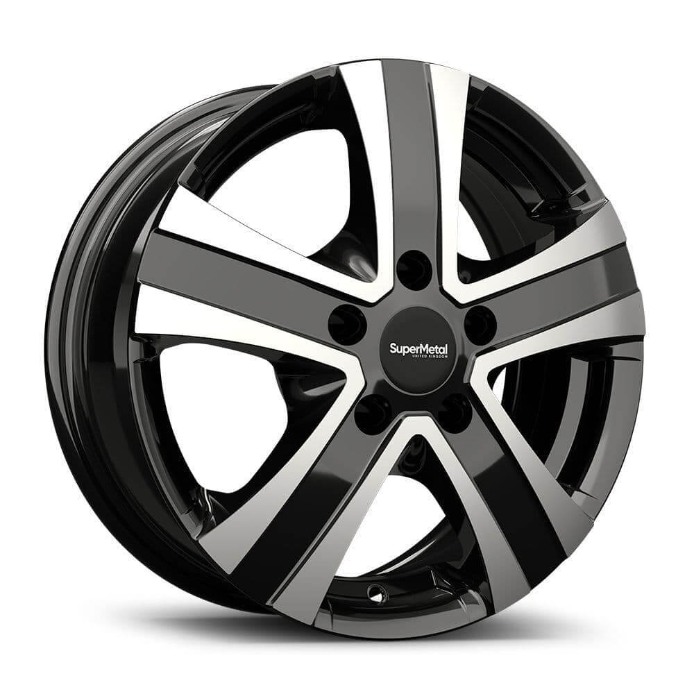 SuperMetal Hammer - Black Polish alloy wheel