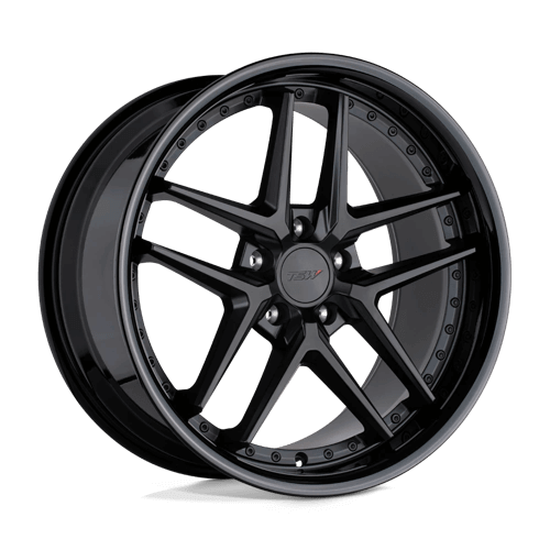 TSW PREMIO - Matt Black Gloss Black Lip alloy wheel
