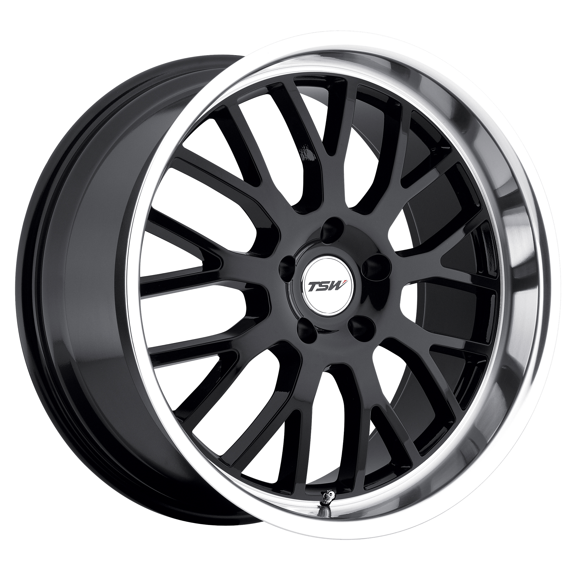 TSW TREMBLANT Gloss Black W/ Mirror Cut Lip Alloy Wheels