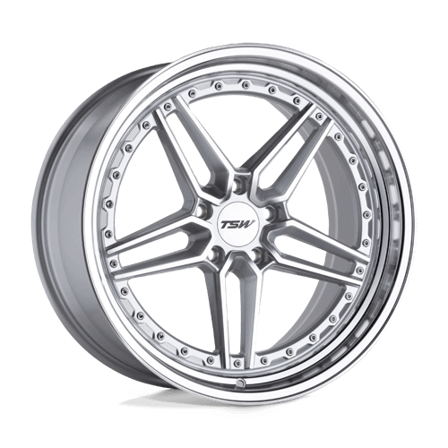 TSW ASCARI - Silver W/ Mirror Cut Face & Lip alloy wheel
