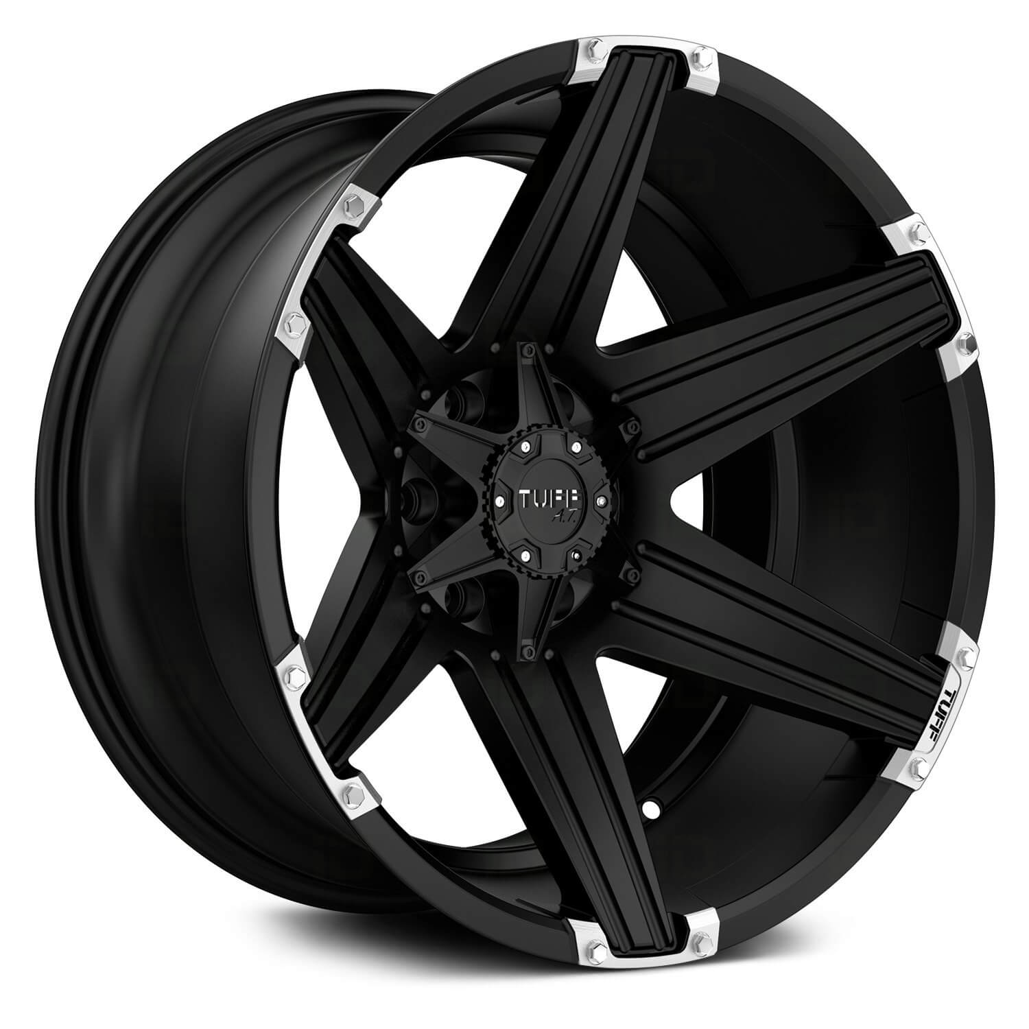 TUFF T12 - Satin Black W/ Brushed Inserts alloy wheel