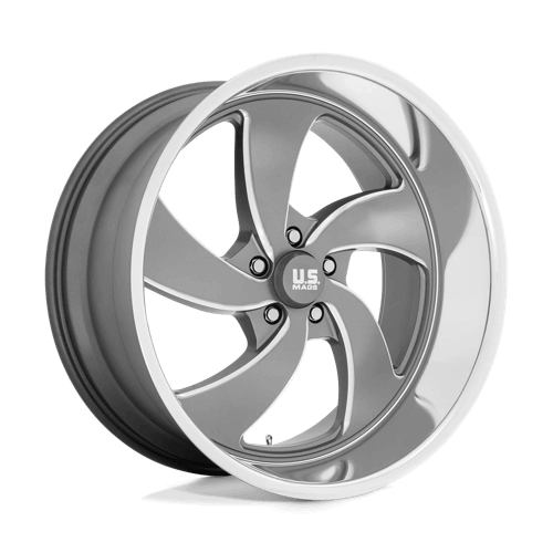 US Mag 1PC U133 DESPERADO - Anthracite Milled Diamond Cut Lip alloy wheel