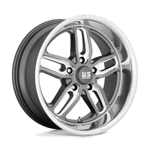 US Mag 1PC U129 CTEN - Matte Gun Metal Milled alloy wheel