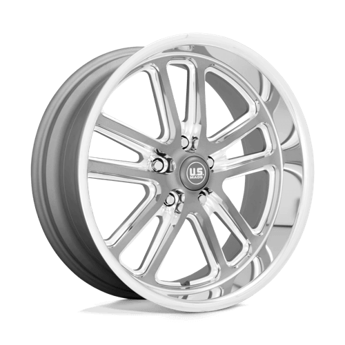 US Mag 1PC U130 BULLET - Textured Gun Metal W/ Milled Edges alloy wheel