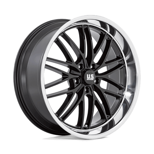 US Mag 1PC U138 SANTA CRUZ Gloss Black W/ Diamond Cut Lip Alloy Wheels
