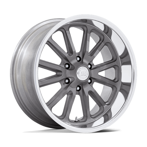 US Mag 1PC UC145 RAMBLER 6 - Matte Gunmetal Diamond Cut Lip alloy wheel