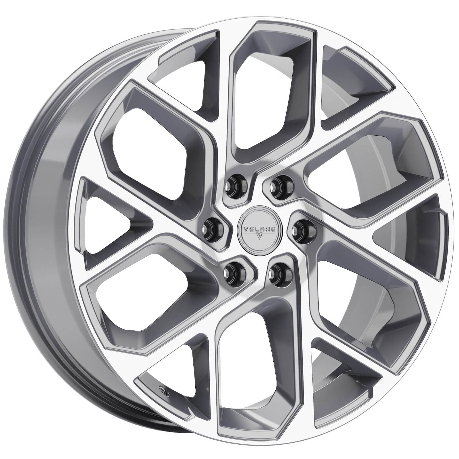 VELARE VLR-6S Platinum Grey Machined Face Alloy Wheels