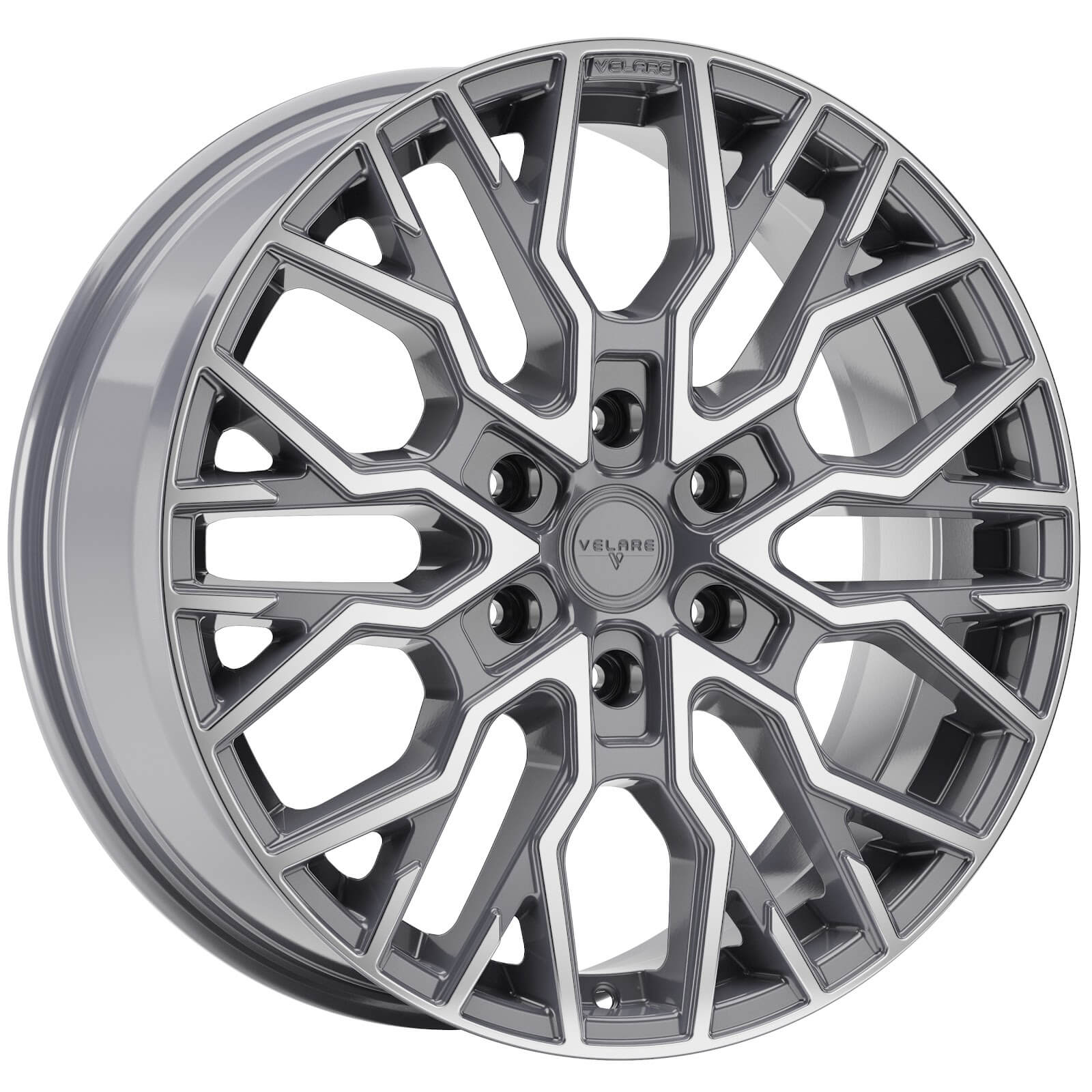 VELARE VLR-6T Platinum Grey Machined Face Alloy Wheels
