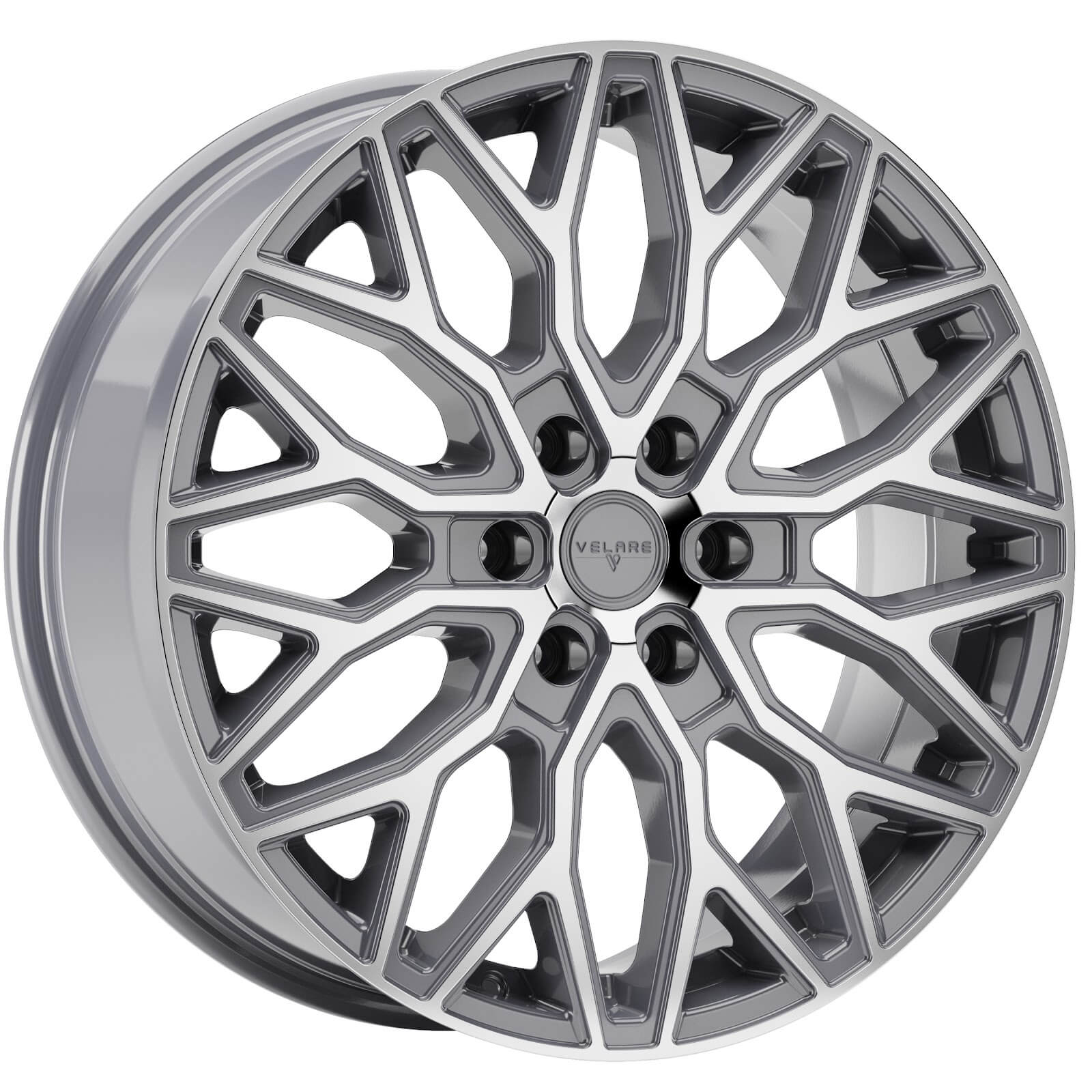 VELARE VLR-6V Platinum Grey Machined Face Alloy Wheels