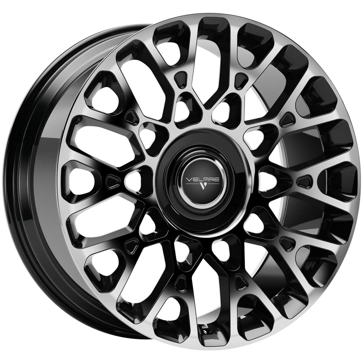 VELARE VLR-F3 Diamond Black Machined Face Alloy Wheels
