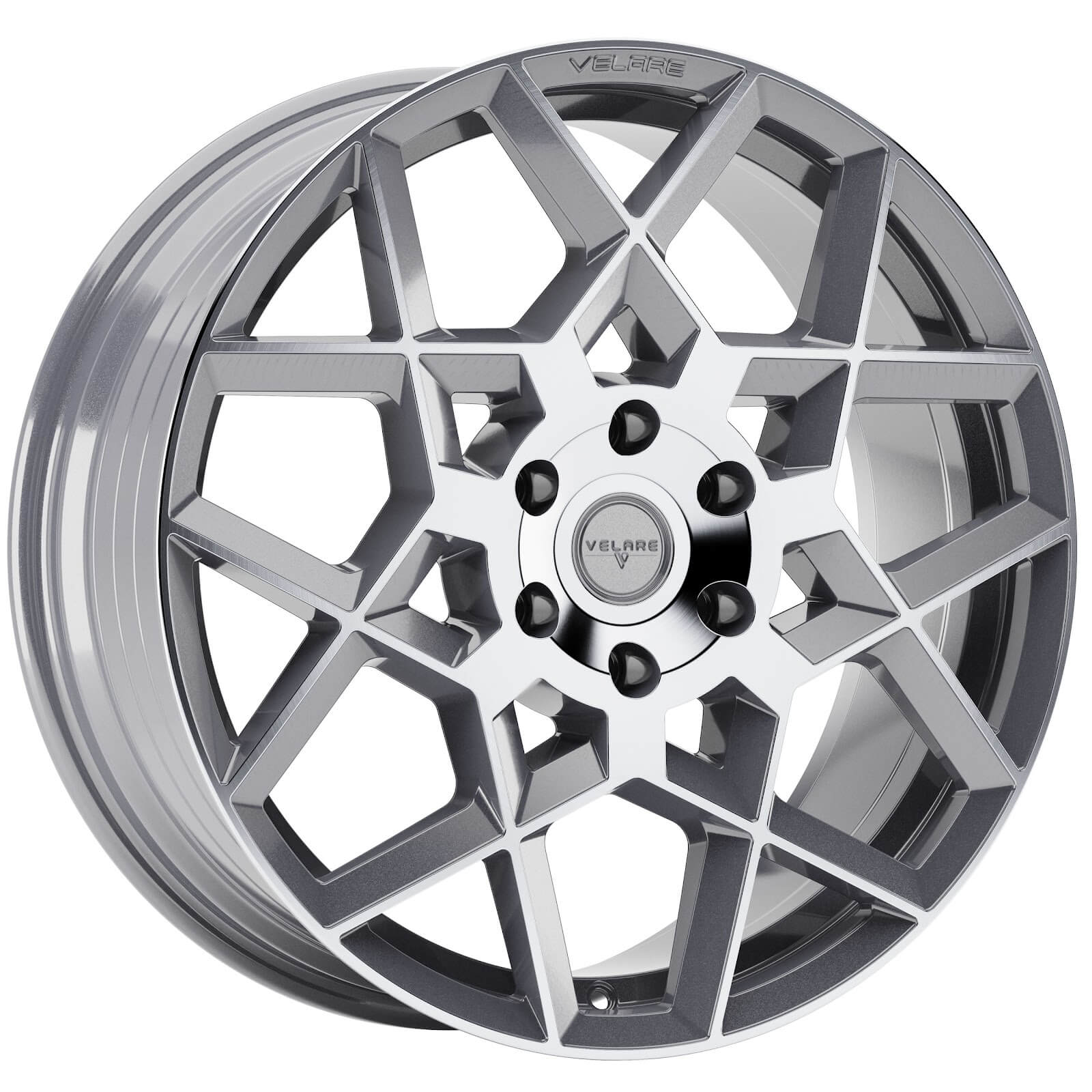 VELARE VLR-6X Platinum Grey Machined Face Alloy Wheels