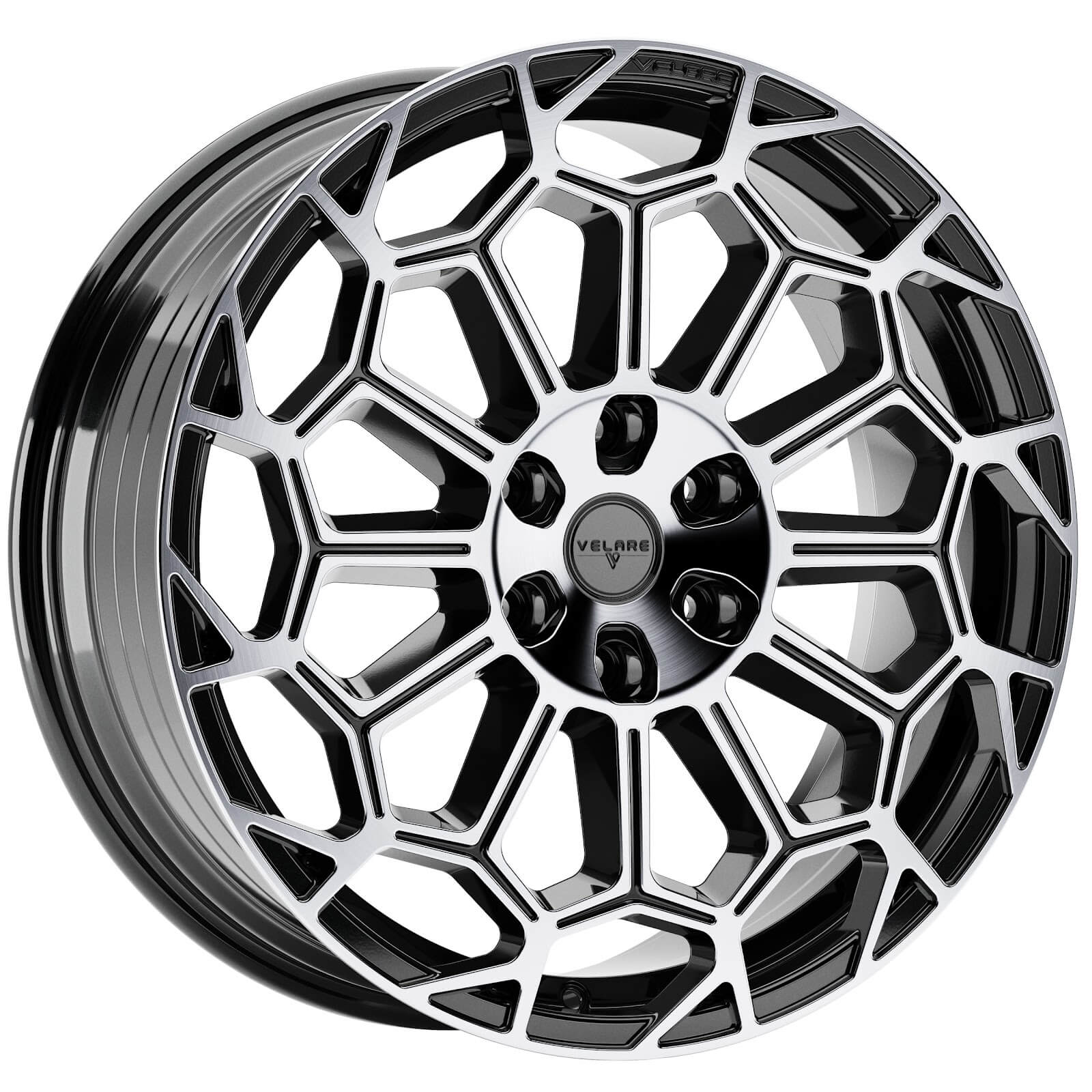 VELARE VLR-6R Diamond Black Machined Face Alloy Wheels
