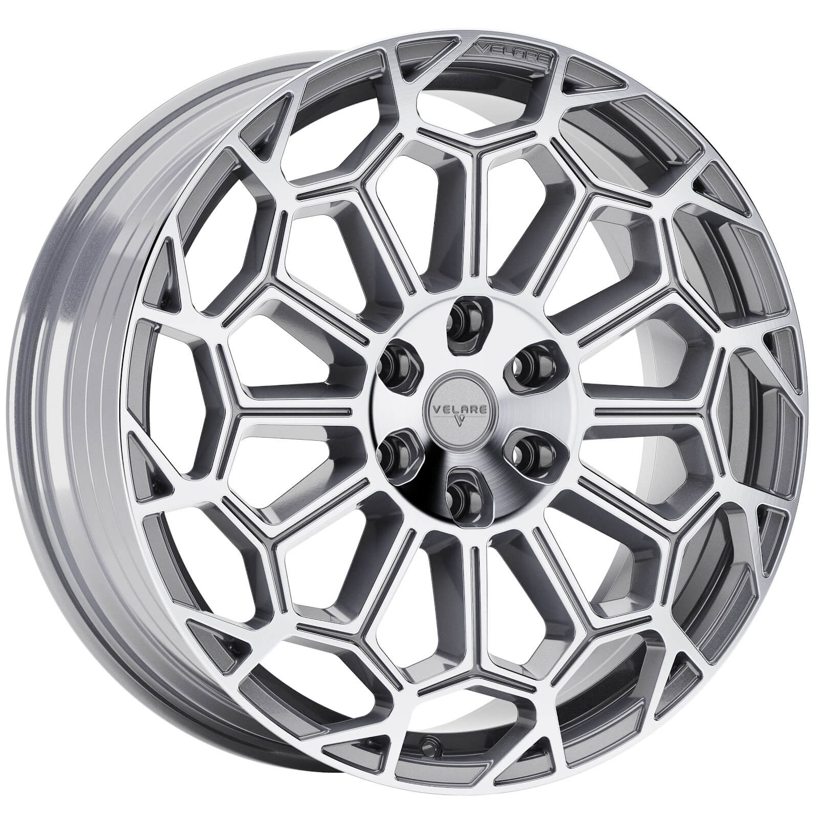VELARE VLR-6R Platinum Grey Machined Face Alloy Wheels
