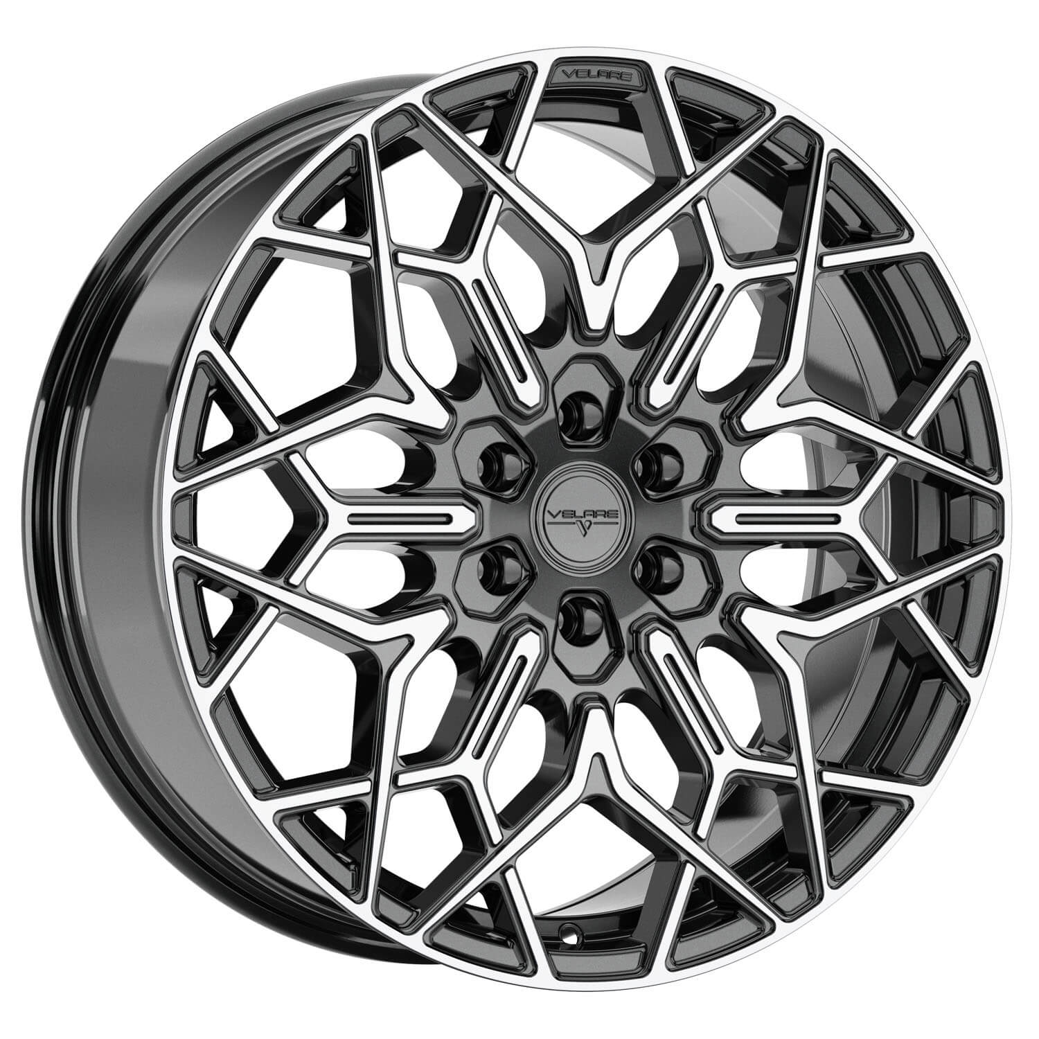 VELARE VLR-6Y Diamond Black Machined Face Alloy Wheels
