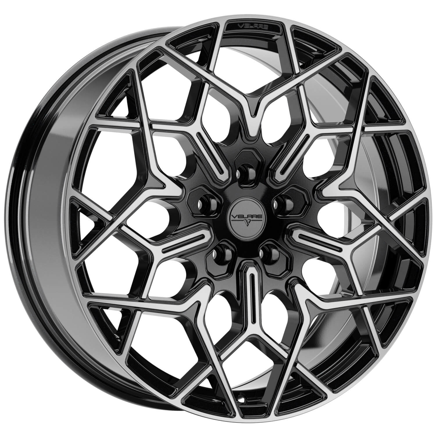 VELARE VLR-Y Diamond Black Machined Face Alloy Wheels