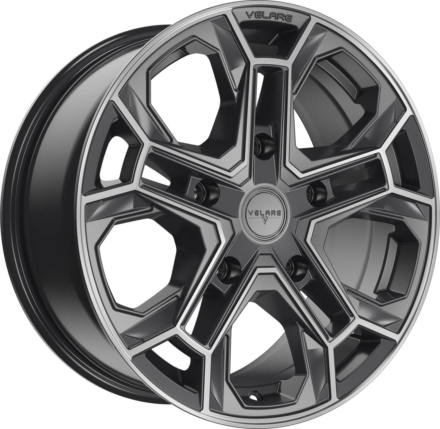 VELARE VLR-ST - Platinum Grey Machined Face alloy wheel