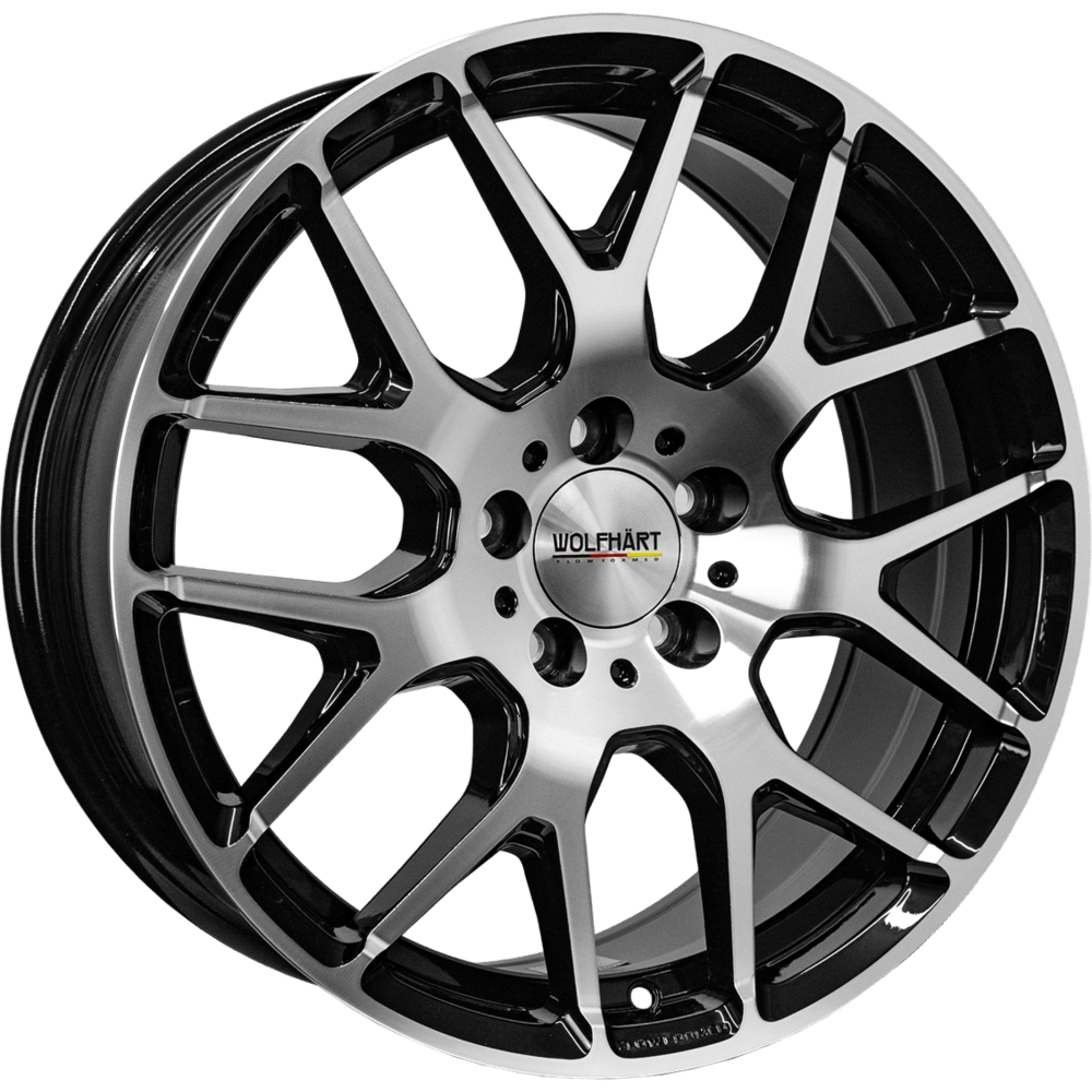 Wolfhart Flowformed Munich 3 Alloy Wheel 18" x 8.5" ET42 Gloss Black Polished Face