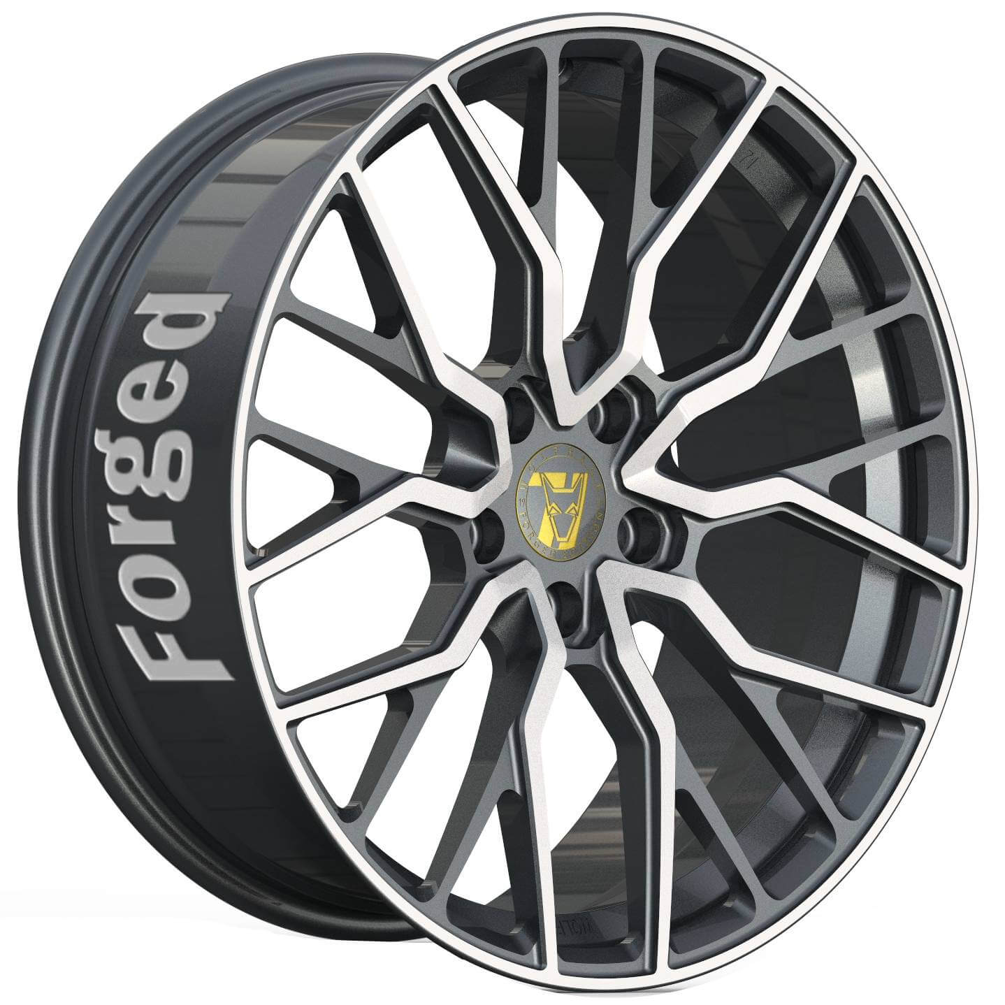 Wolfrace 71 Forged Edition Munich GTR Forged - Titanium Polished alloy wheel