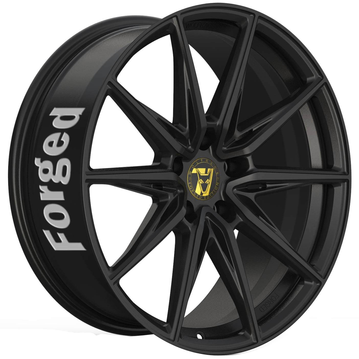 Wolfrace 71 Forged Edition Urban Racer Forged - Satin Raven Black alloy wheel