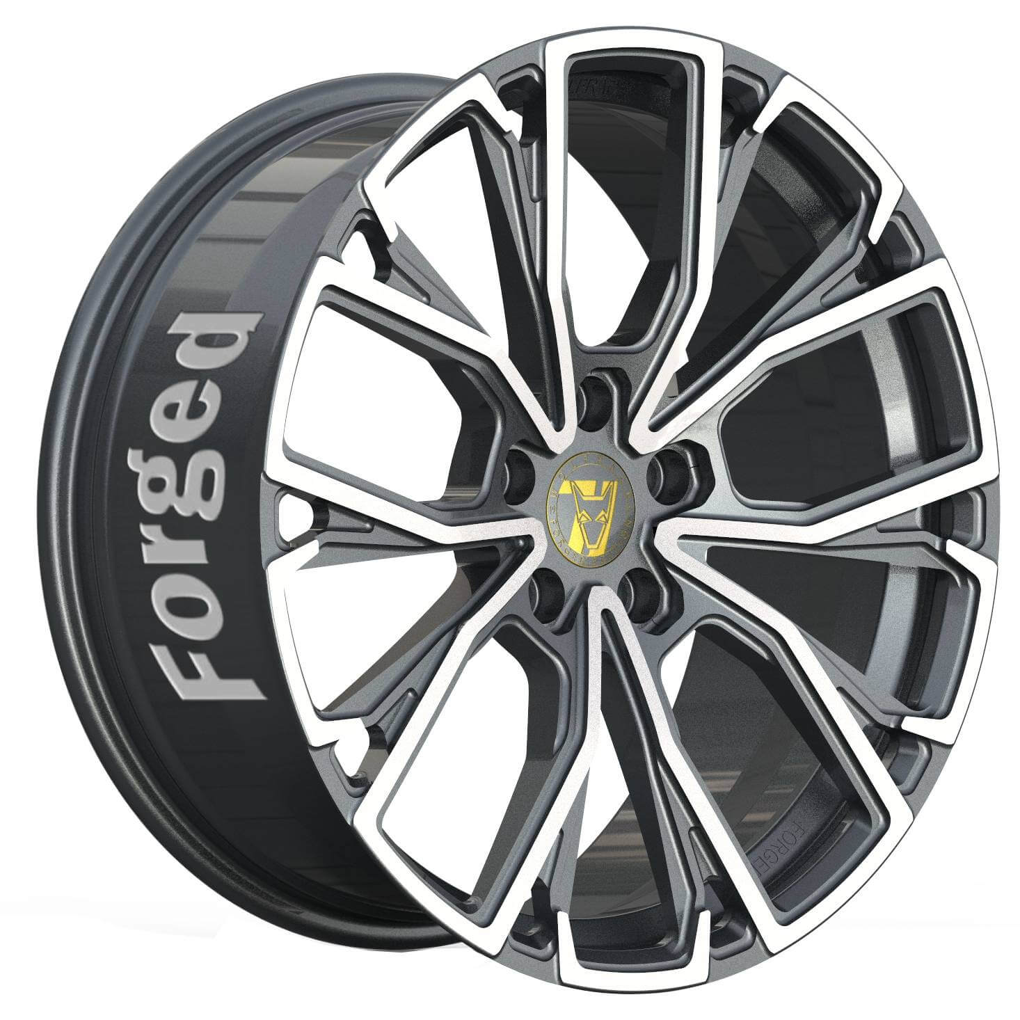 Wolfrace 71 Forged Edition Matrix Forged - Titanium Polished alloy wheel