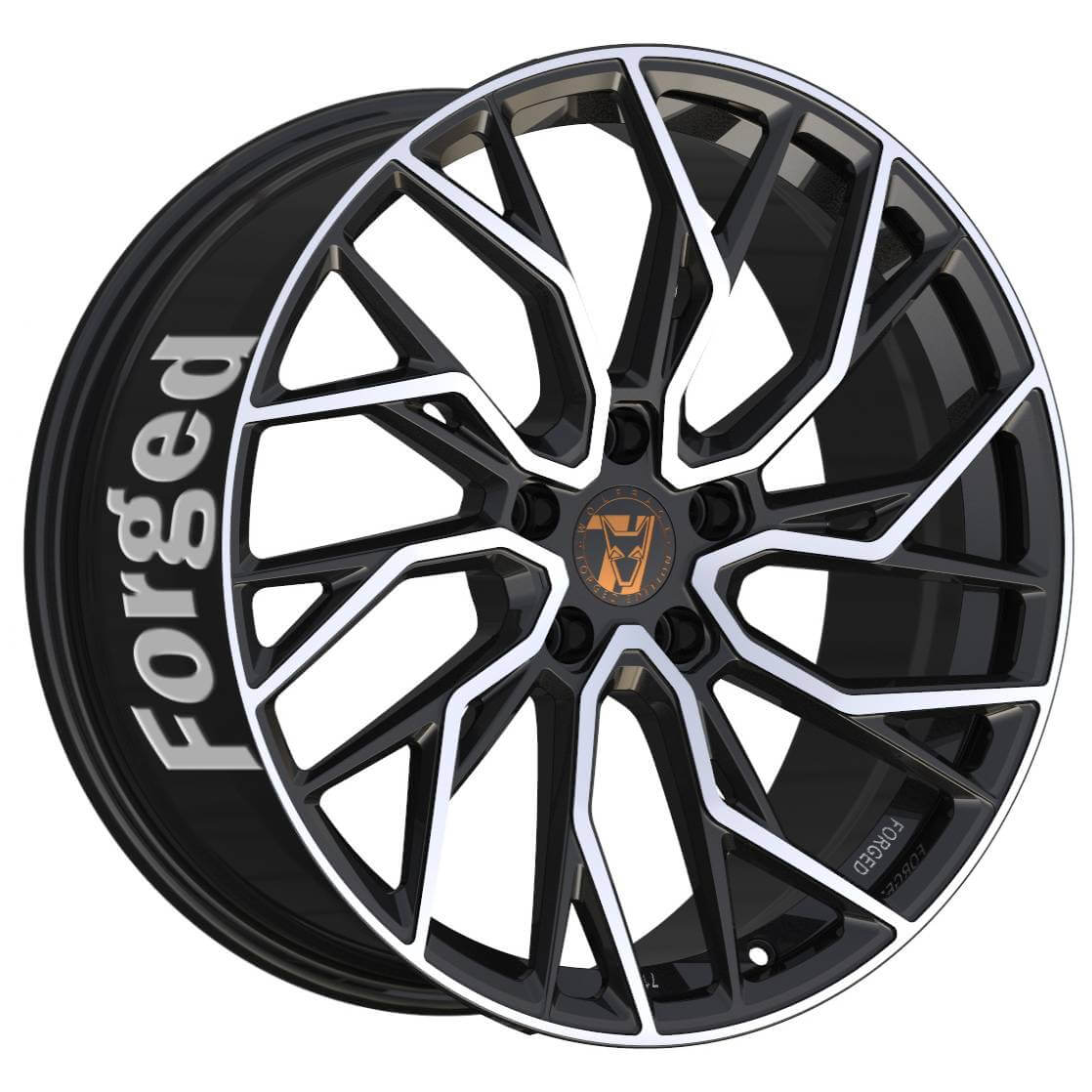 Wolfrace 71 Forged Edition Voodoo Forged - Gloss Raven Black Polished alloy wheel