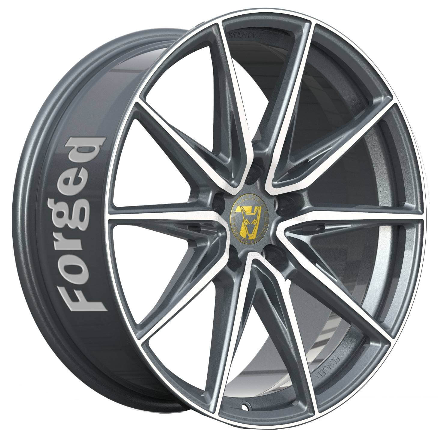 Wolfrace 71 Forged Edition Urban Racer Forged - Titanium Polished alloy wheel