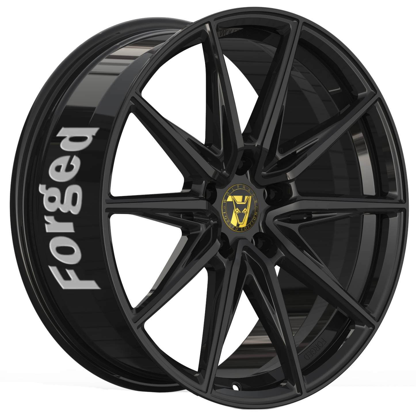Wolfrace 71 Forged Edition Urban Racer Forged - Gloss Raven Black alloy wheel