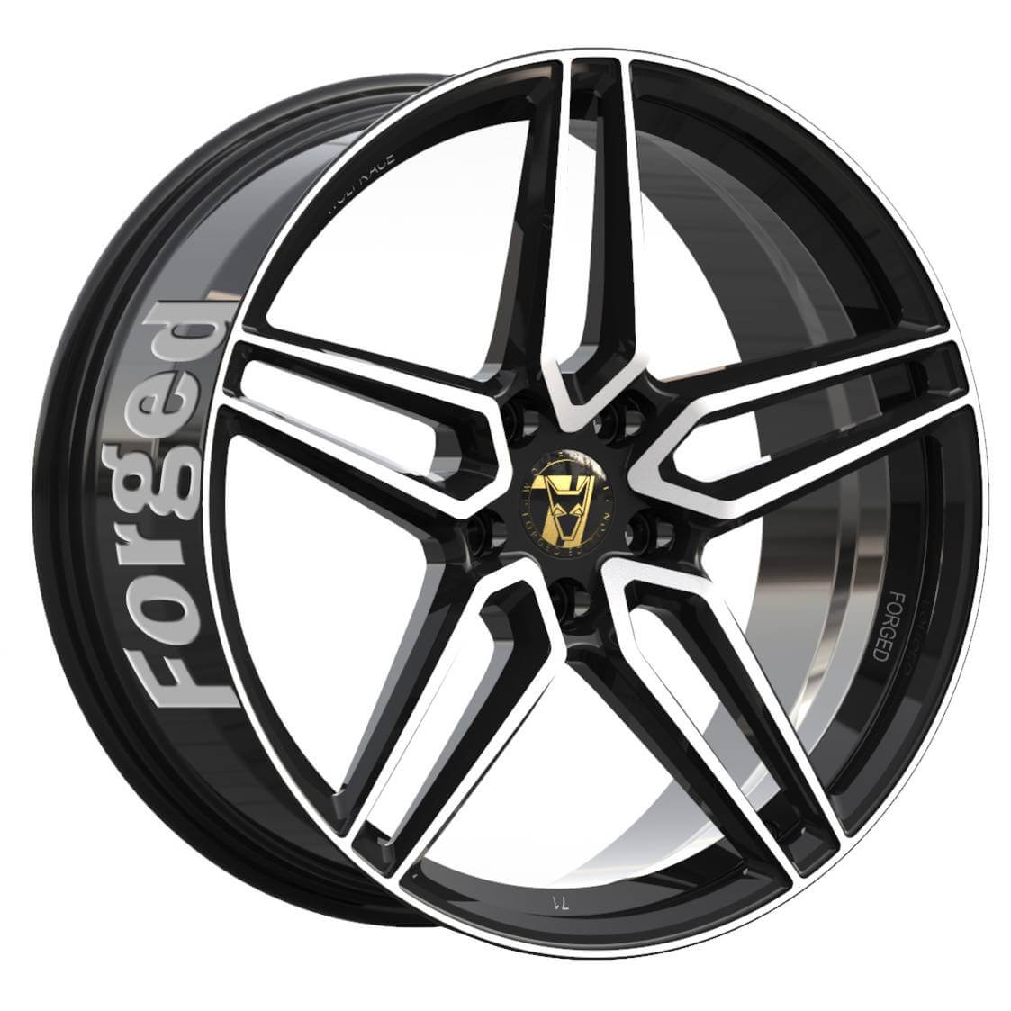 Wolfrace 71 Forged Edition Talon Forged - Gloss Raven Black Polished alloy wheel