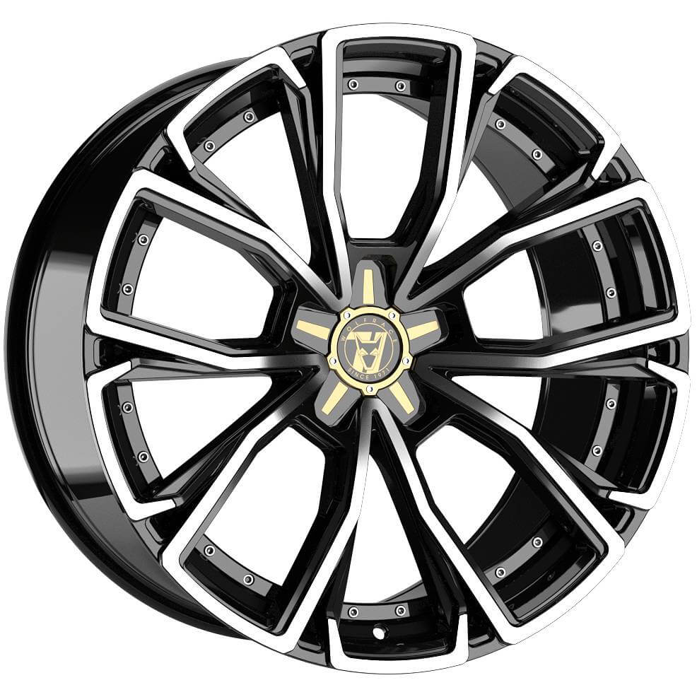 Wolfrace 71 Matrix (Gloss Raven Black Polished) 8.50x20.00