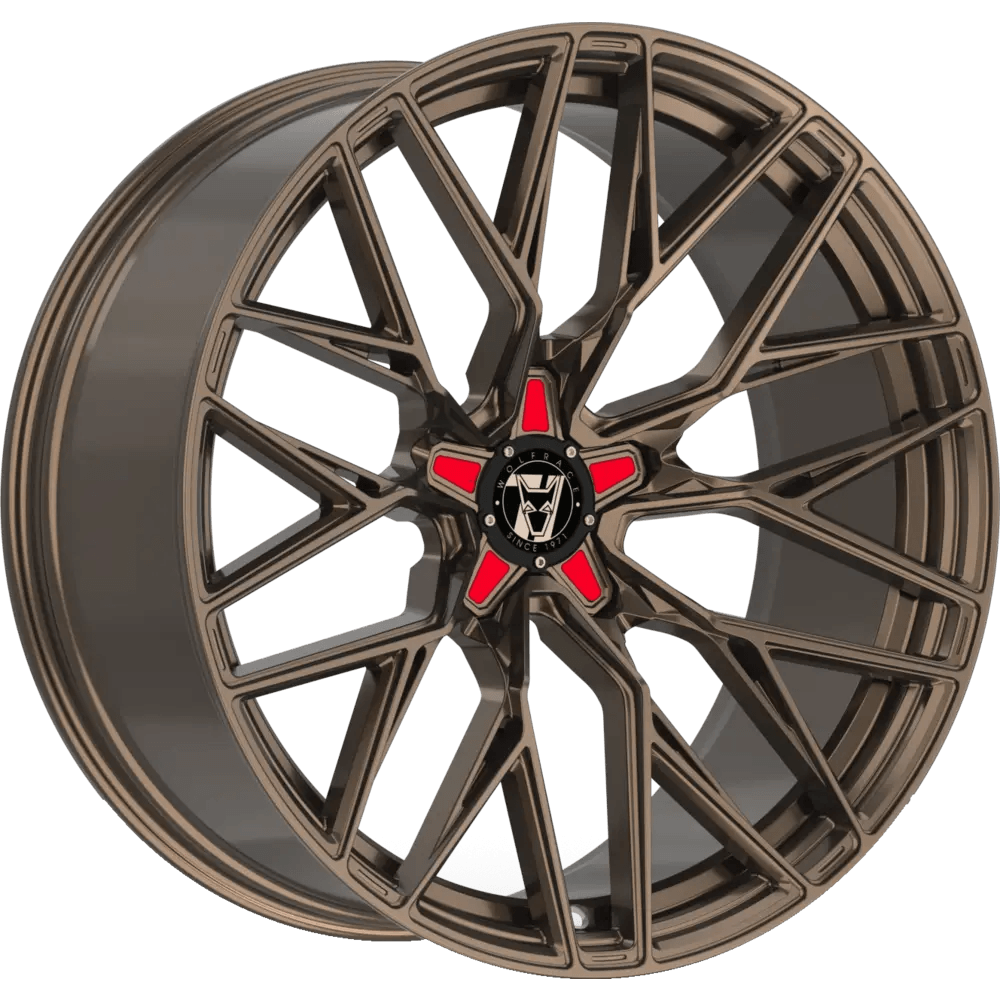 Wolfrace 71 Wolfsburg GTR Racing Bronze Red Inserts Wolfrace