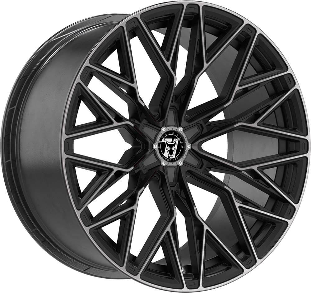 Wolfrace 71 Wolfsburg GT6 - Gloss Raven Black Polished alloy wheel