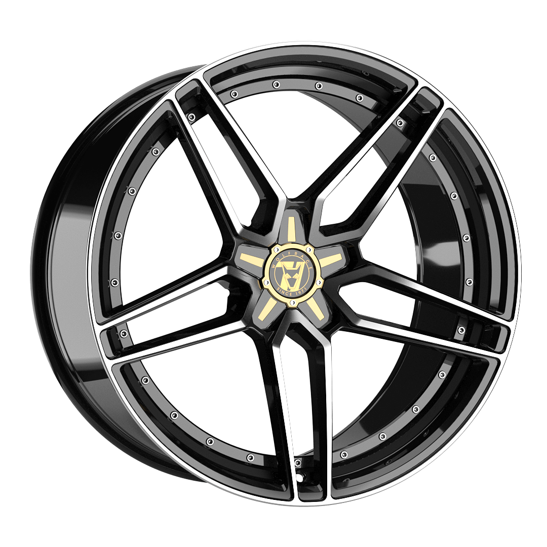 Wolfrace 71 Talon - Gloss Raven Black Polished alloy wheel