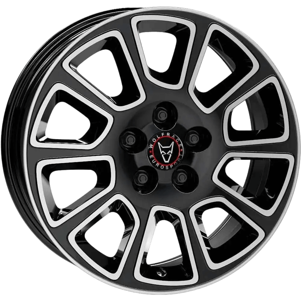 Wolfrace Eurosport Tuv Transporter 2 Alloy Wheel 18" x 7.5" ET60 Diamond Black Grey Polished