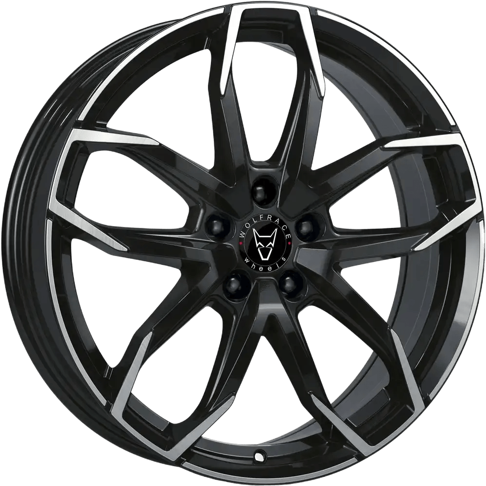 Wolfrace Eurosport Tuv Lucca Alloy Wheel 17" x 7.5" ET45 Diamond Black Grey Polished