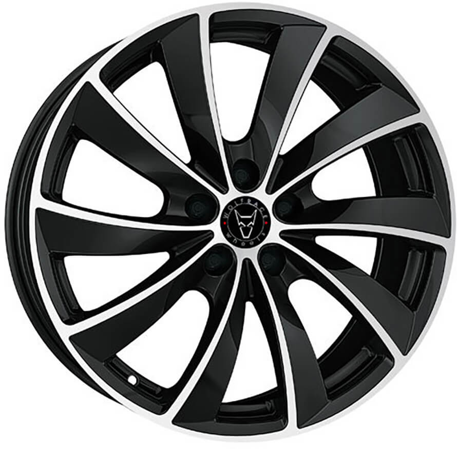 Wolfrace Eurosport Lugano - Diamond Black / Polished alloy wheel