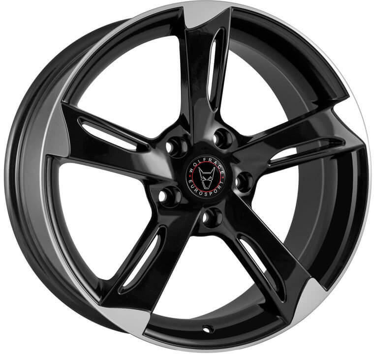 Wolfrace Eurosport Genesis - Gloss Black / Polished alloy wheel