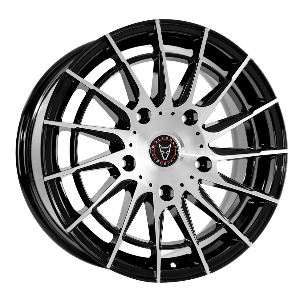 Wolfrace Eurosport Aero Super T - Gloss Black Polished alloy wheel