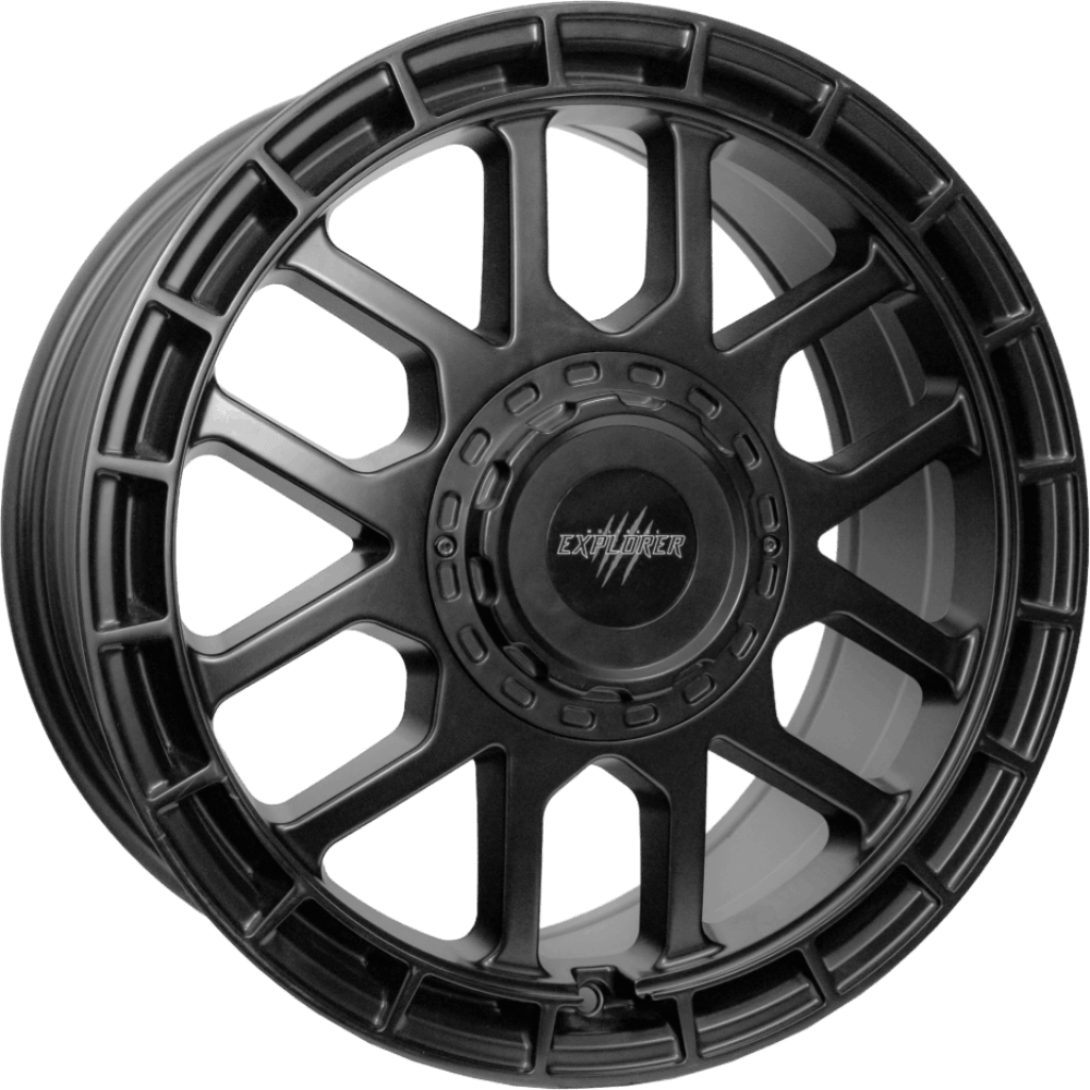 Wolfrace Explorer Black Wolf Four Alloy Wheel 17" x 8" ET50 Matt Black