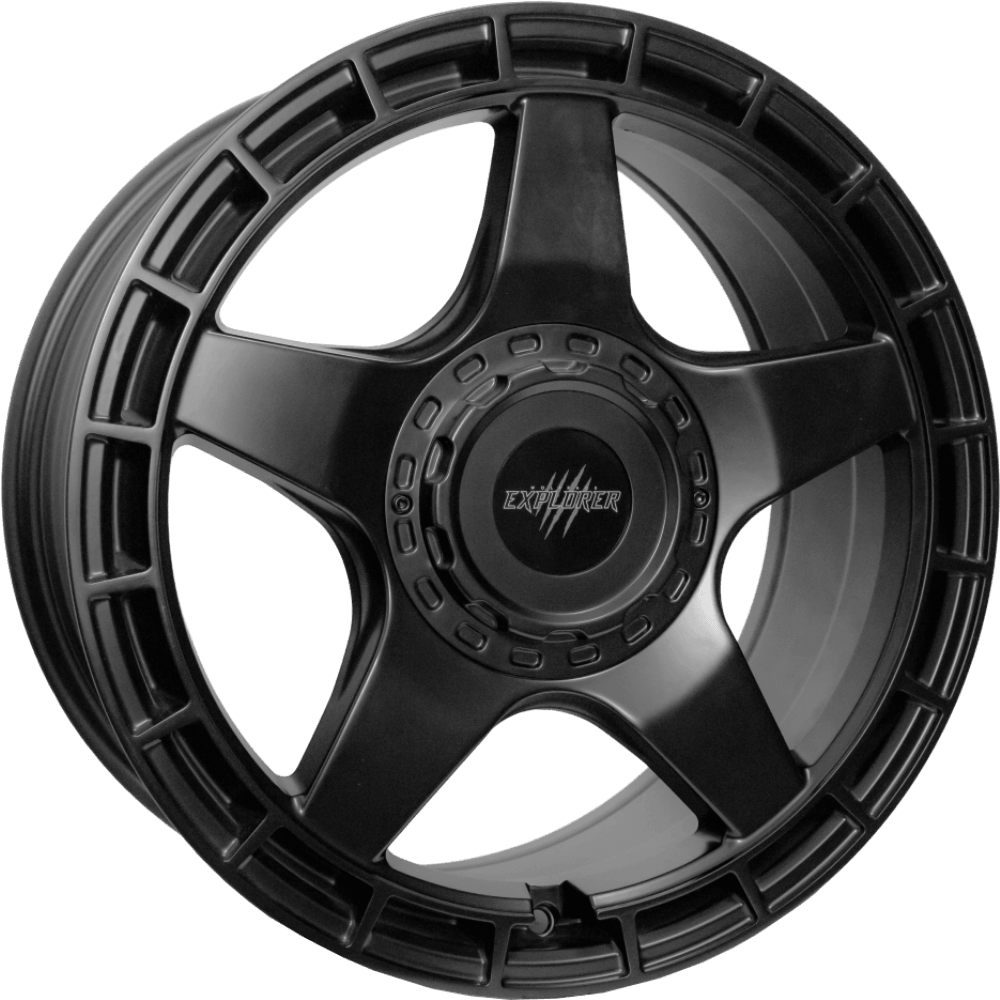 Wolfrace Explorer Black Wolf Two Alloy Wheel 17" x 8" ET50 Matt Black