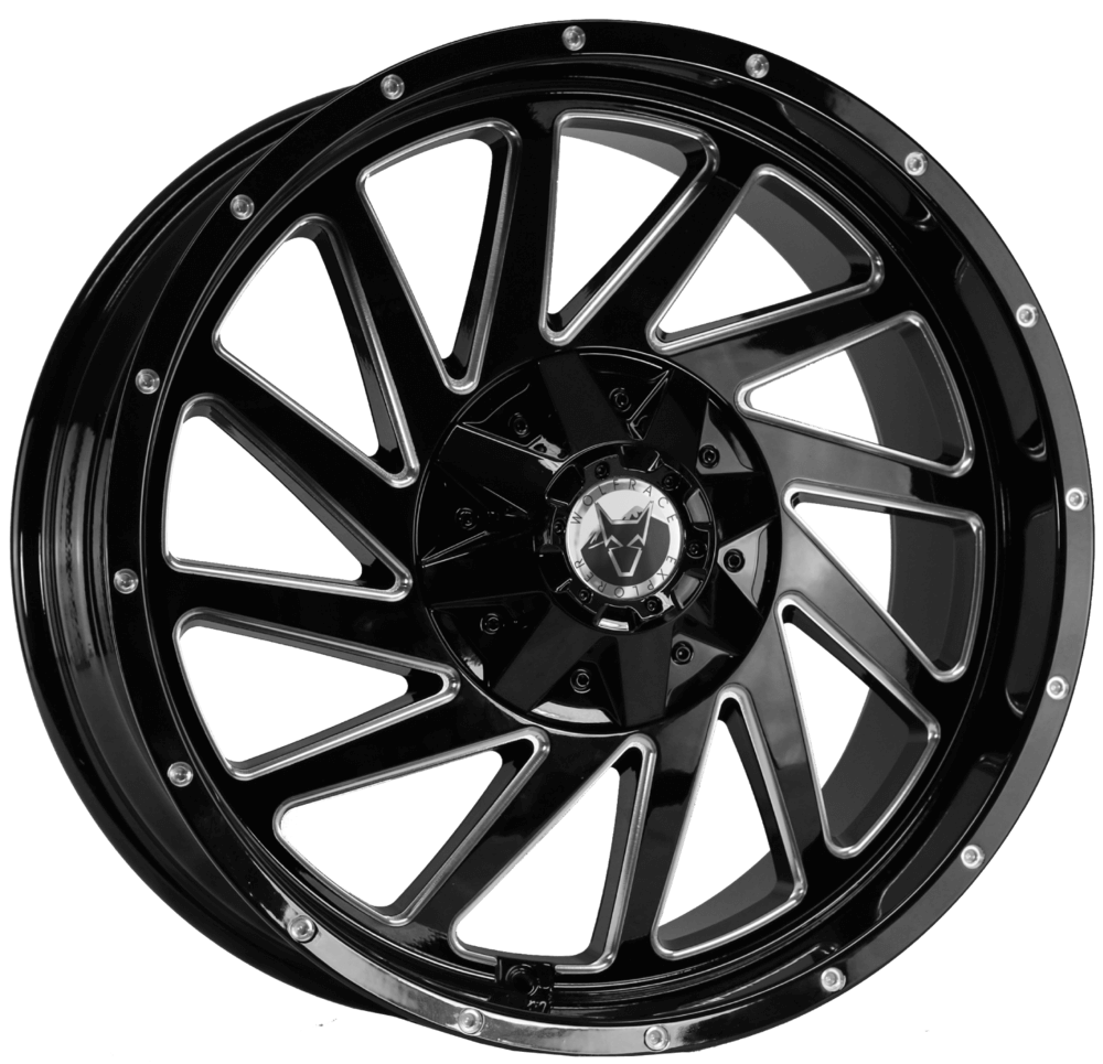 Wolfrace Explorer Wildtrek - Gloss Black / Polished Windows / Milled Rim Holes alloy wheel