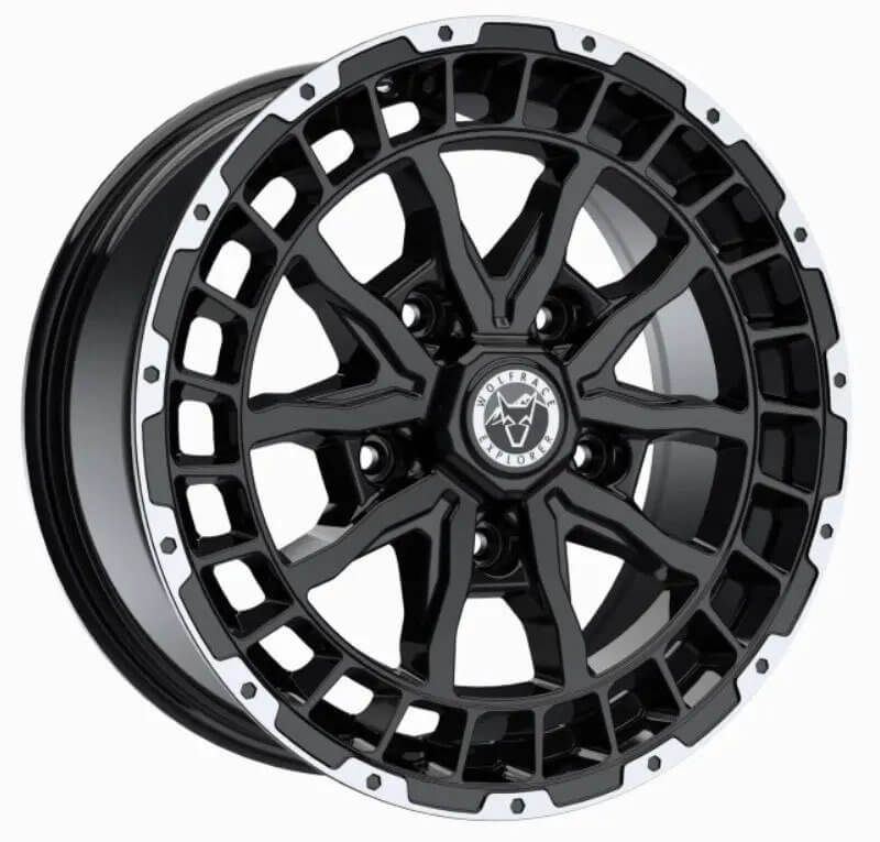 Wolfrace Explorer Wolf FTC - Matt Black Polished alloy wheel