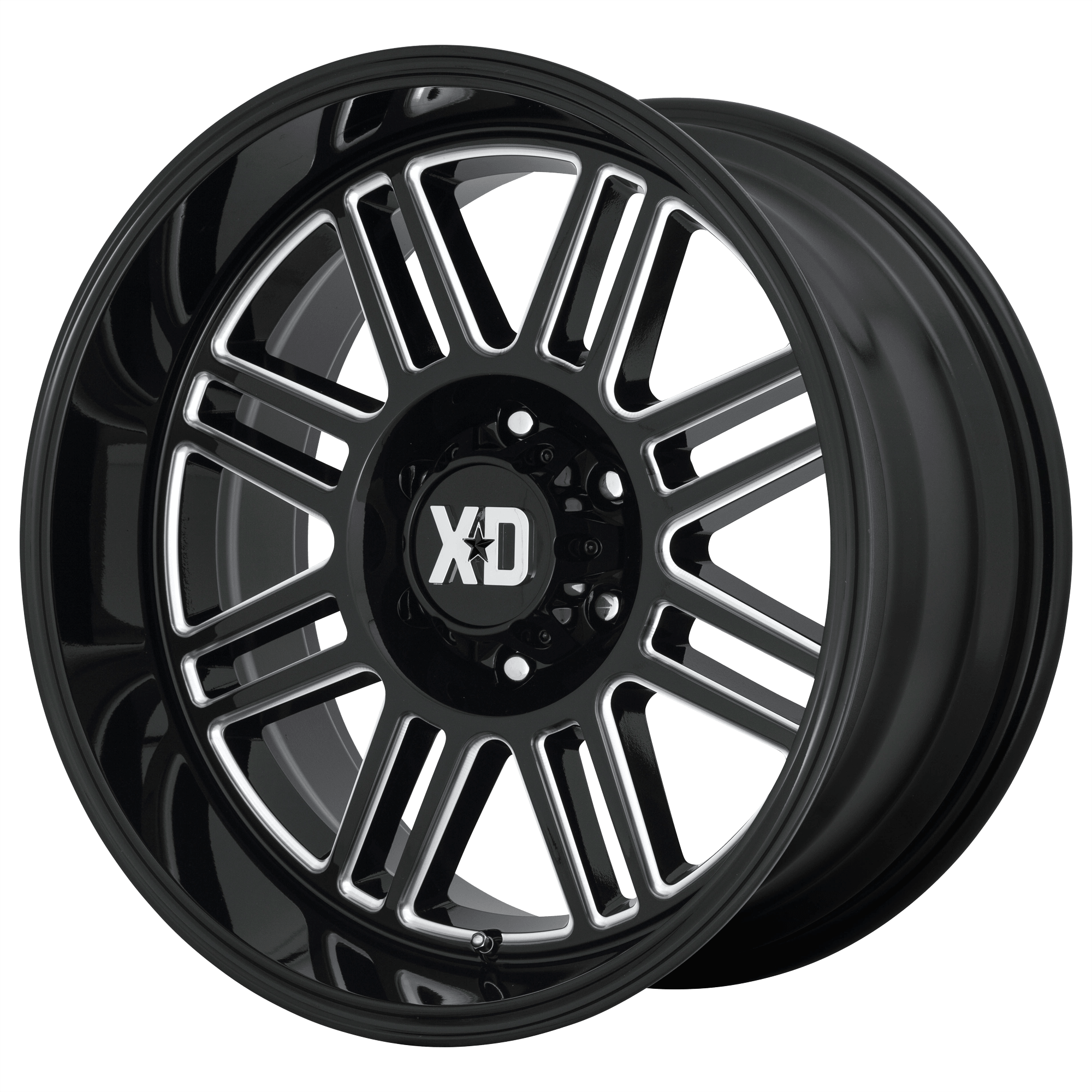 XD XD850 CAGE - Gloss Black Milled alloy wheel