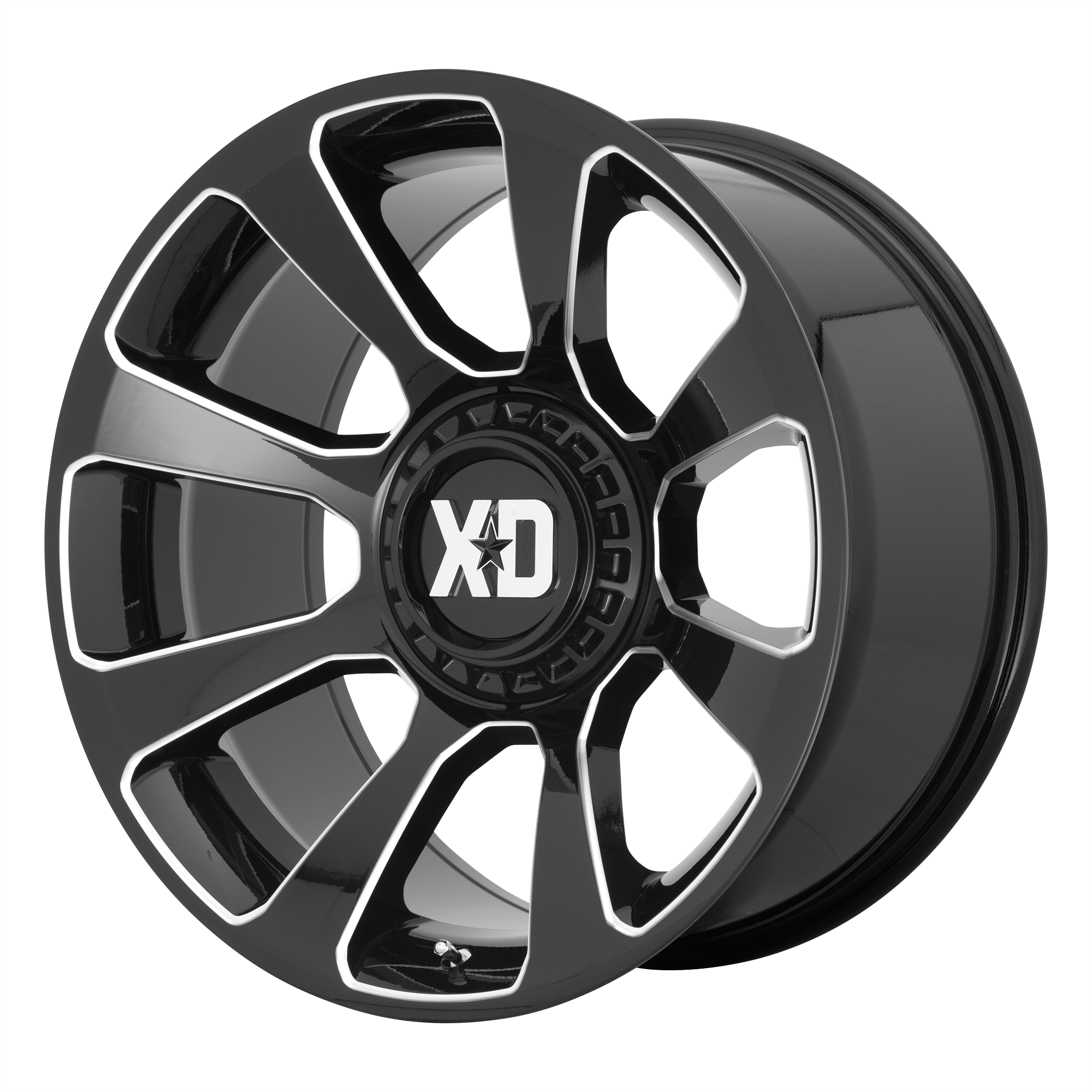 XD XD854 REACTOR Gloss Black Milled Alloy Wheels