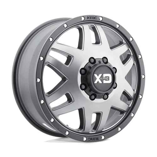 XD XD130 MACHETE DUALLY - Matte Gray W/ Black Ring alloy wheel