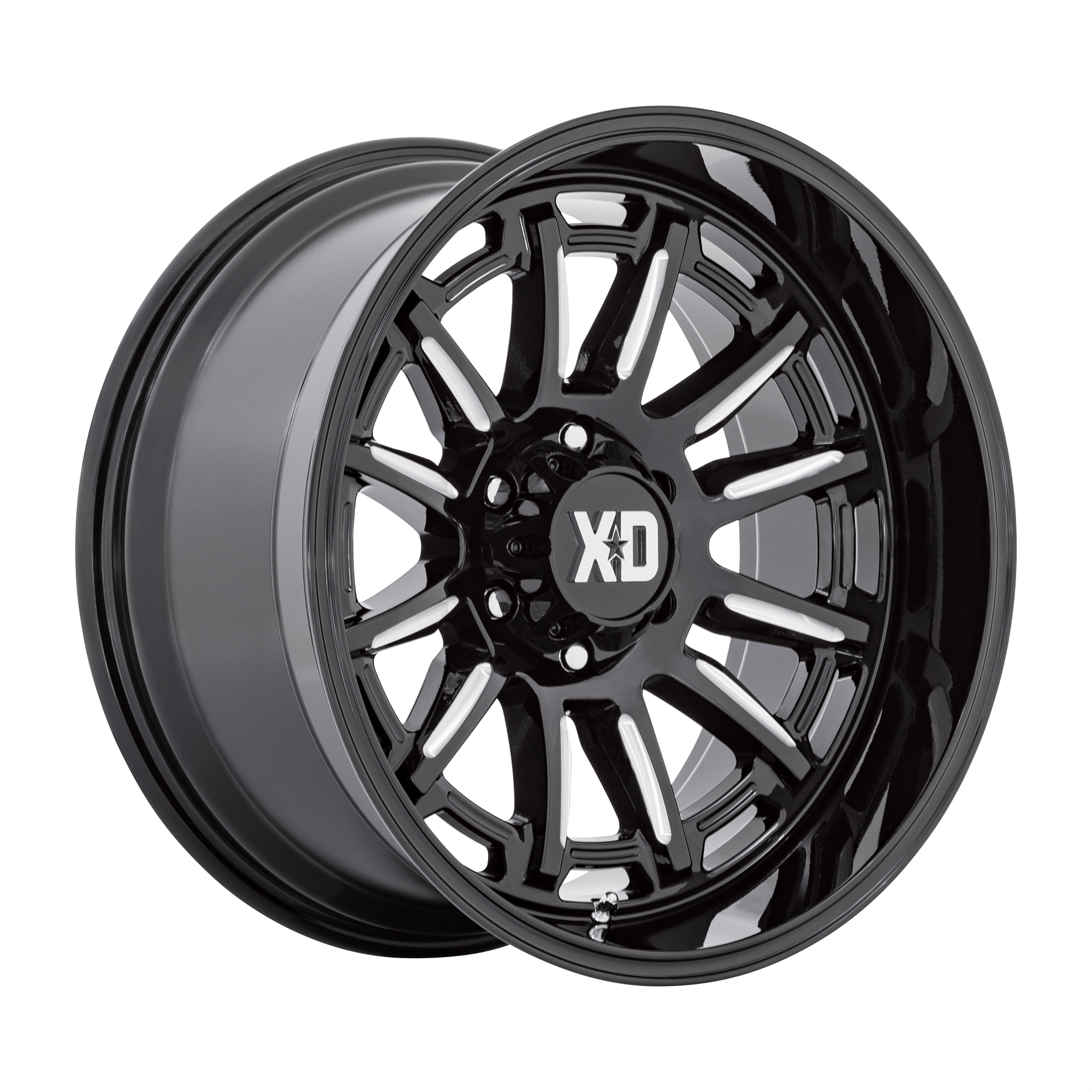 XD XD865 PHOENIX - Gloss Black Milled alloy wheel