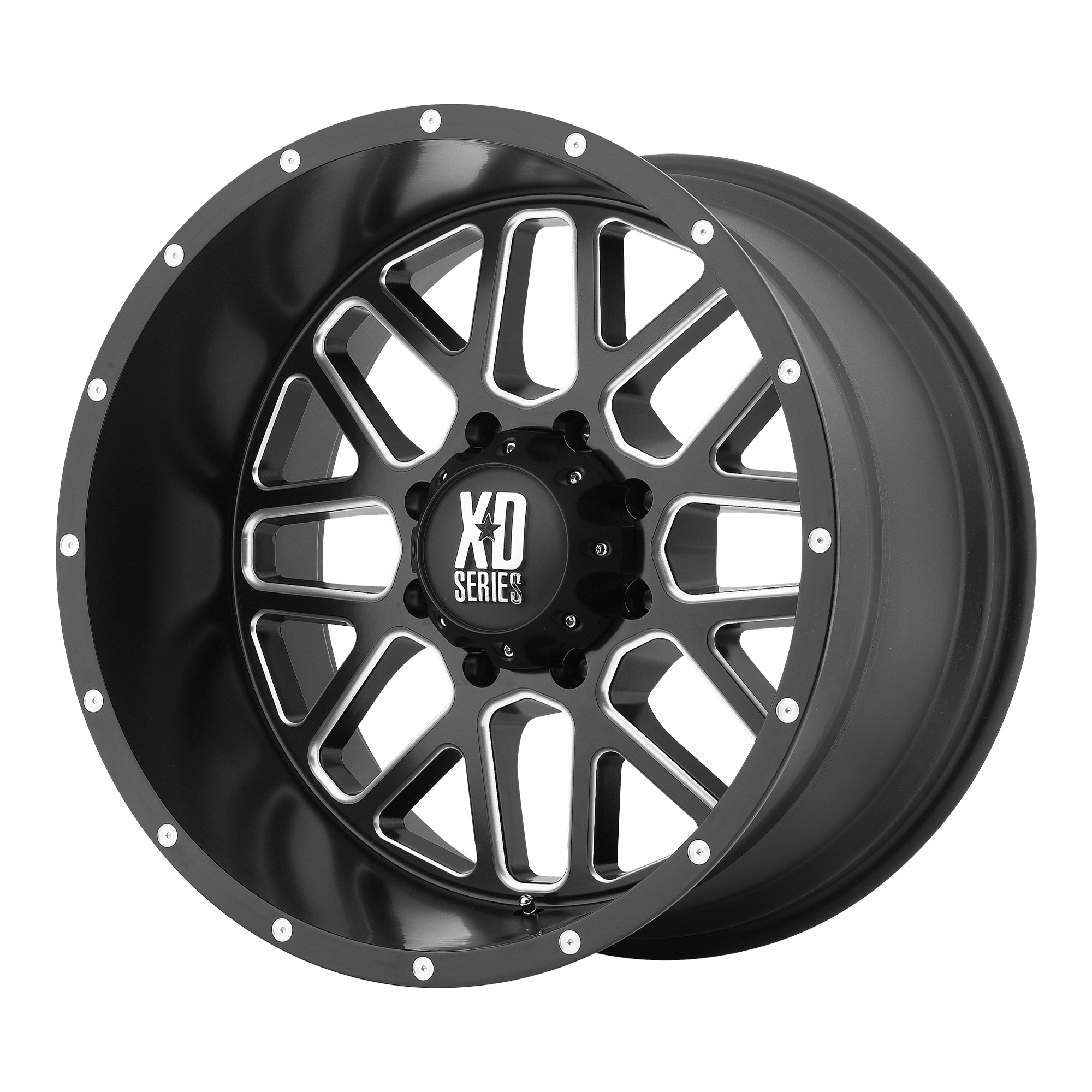 XD XD820 GRENADE - Satin Black Milled alloy wheel