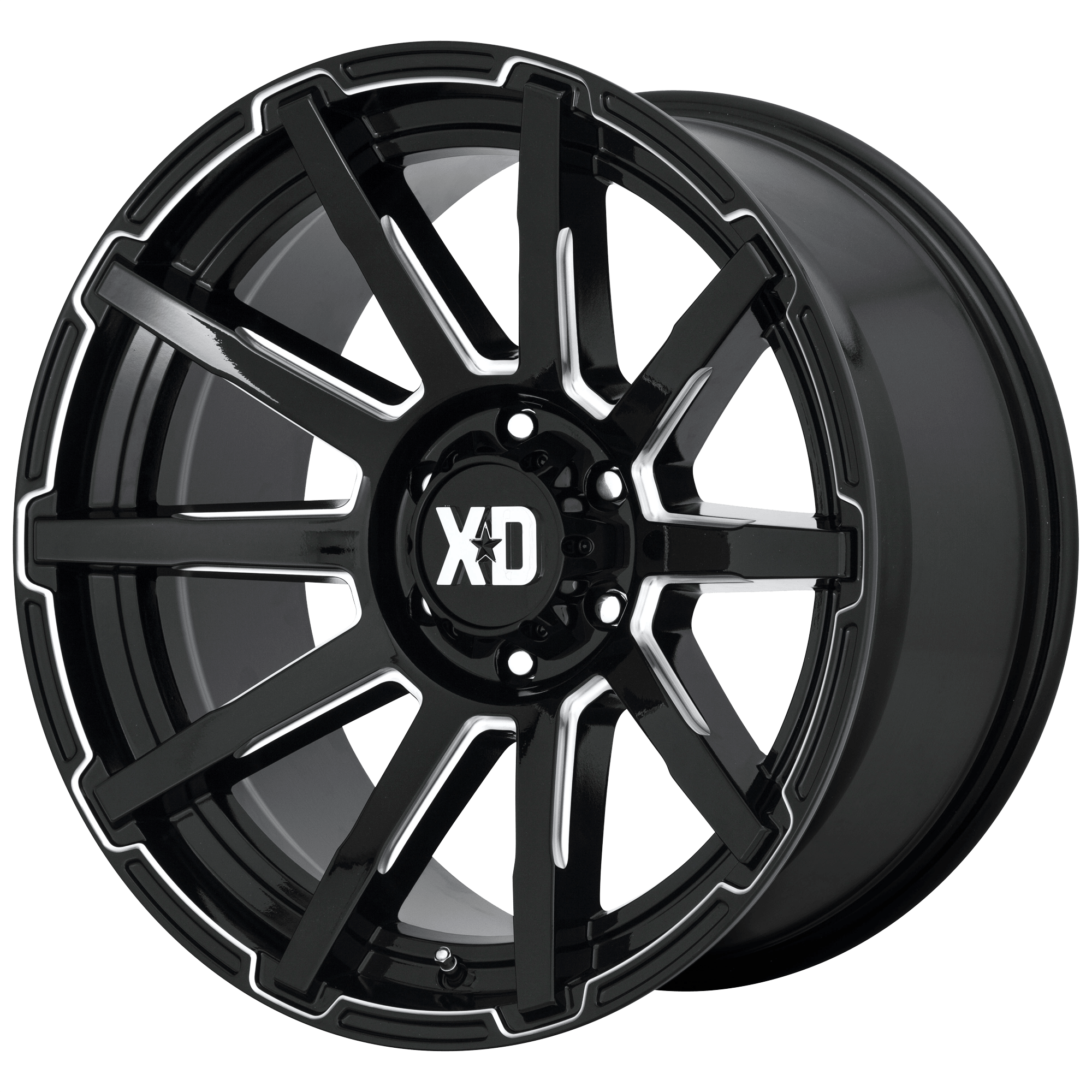XD XD847 OUTBREAK - Gloss Black Milled alloy wheel