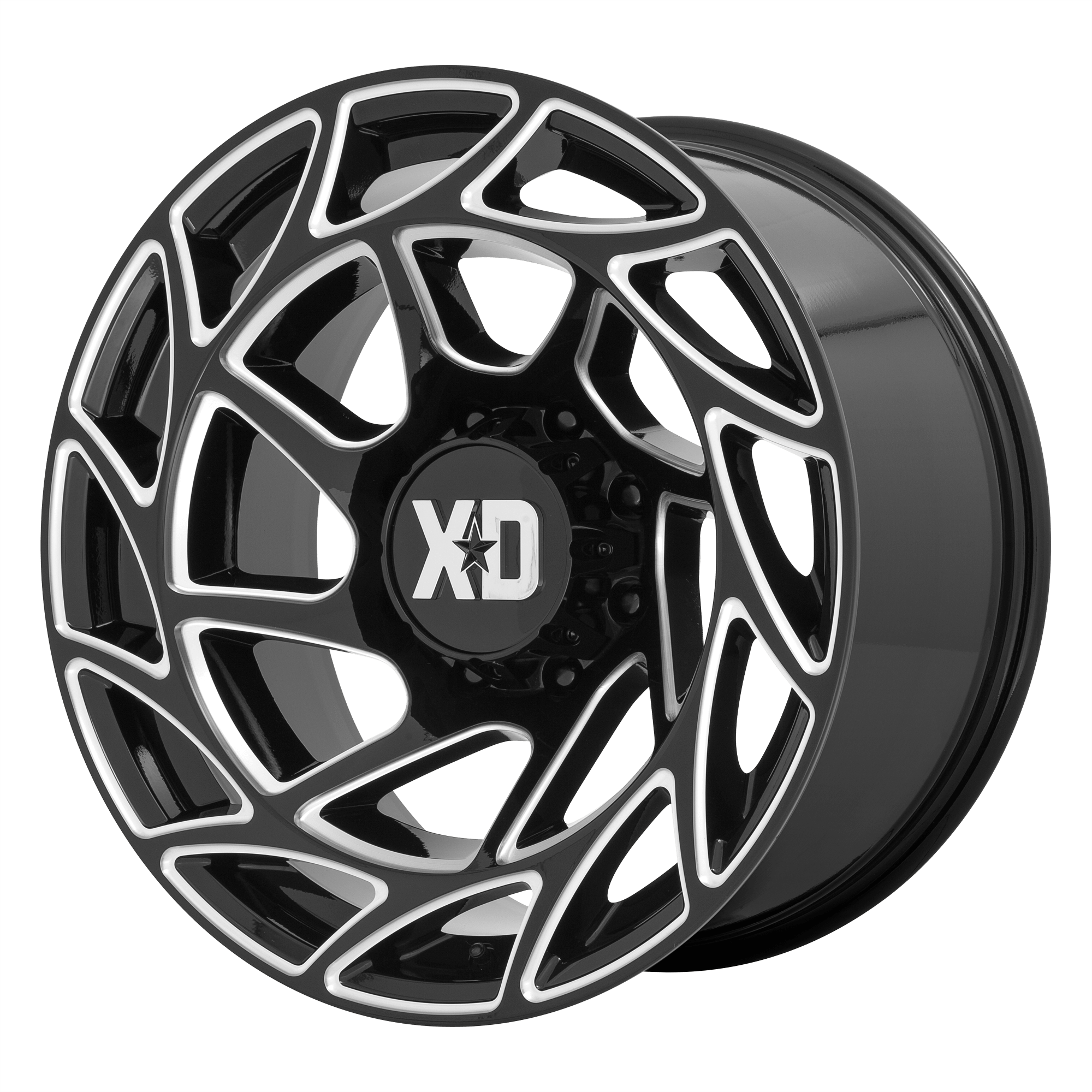 XD XD860 ONSLAUGHT - Gloss Black Milled alloy wheel