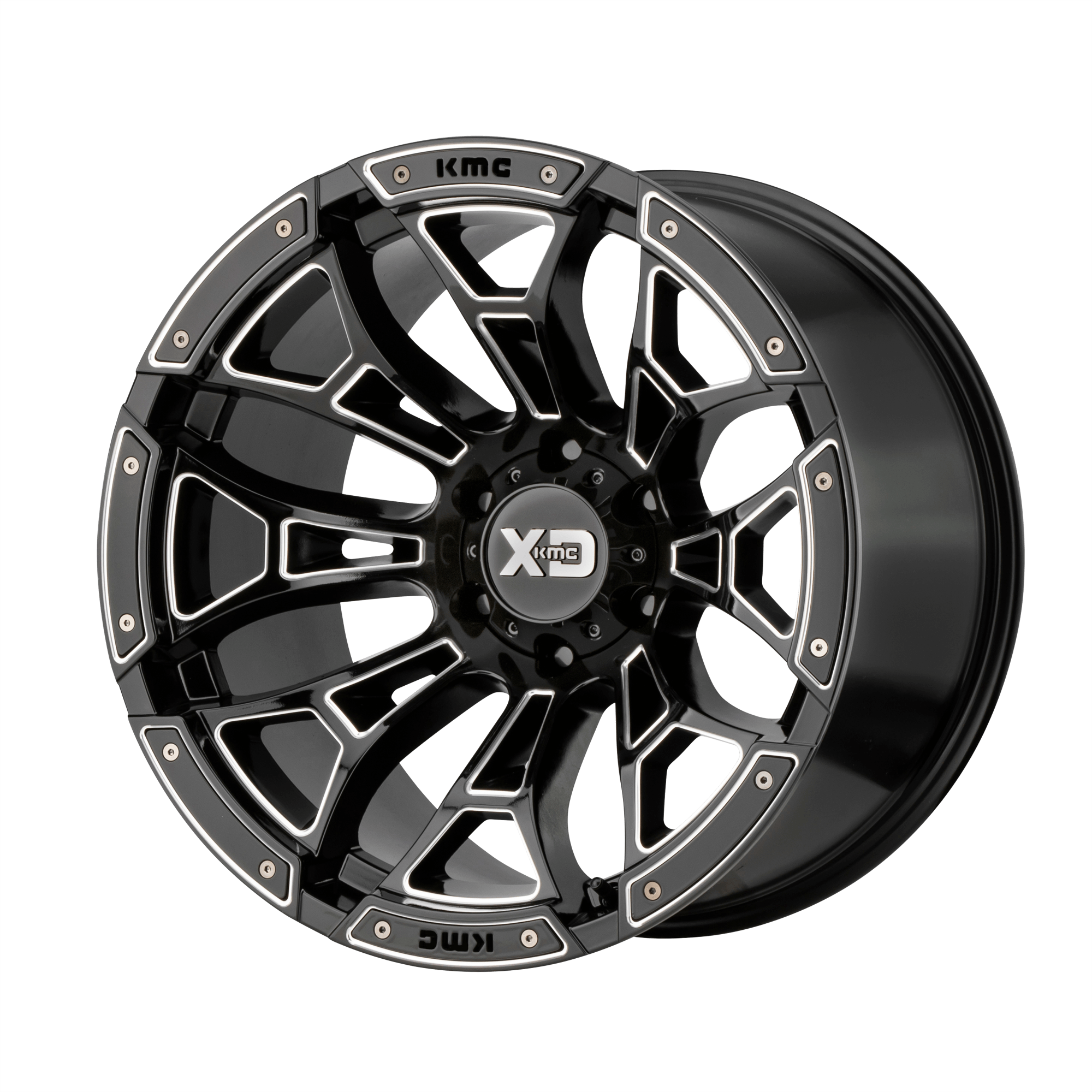 XD XD841 BONEYARD Gloss Black Milled Alloy Wheels